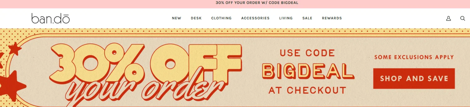 ban.do coupon code screenshot showing code BIGDEAL applied at ban.do checkout page. Uploaded by SimplyCodes community member valeriaantonieta on Aug 25, 2025