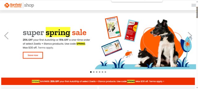 Banfield Pet Hospital checkout page showing Banfield Pet Hospital promo code box | Screenshot taken by SimplyCodes community member on May 22, 2025