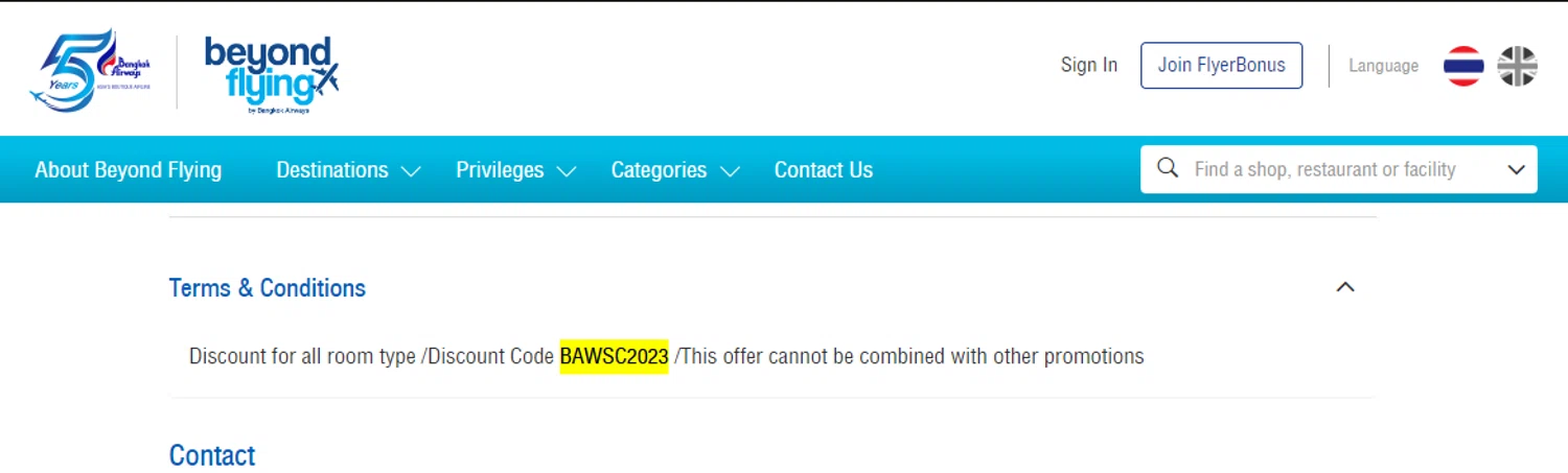 Bangkok Airways checkout page showing Bangkok Airways promo code box | Screenshot taken by SimplyCodes community member on Dec 17, 2023