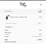 ORDER15 coupon verification screenshot