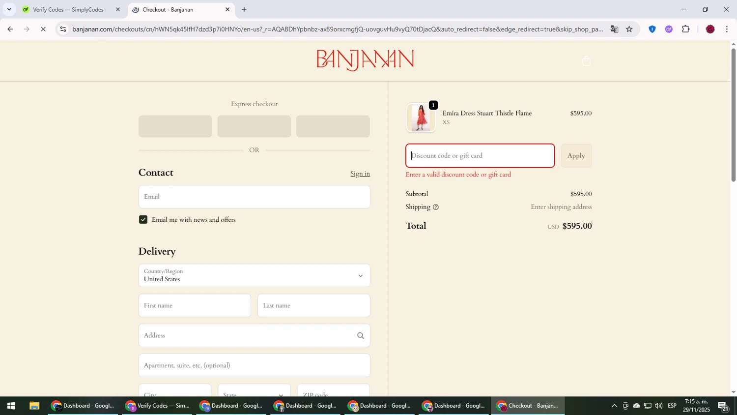 Banjanan discount code screenshot showing code JOYFUL applied at Banjanan checkout page. Uploaded by SimplyCodes community member MightyLegend6657 on Nov 29, 2025