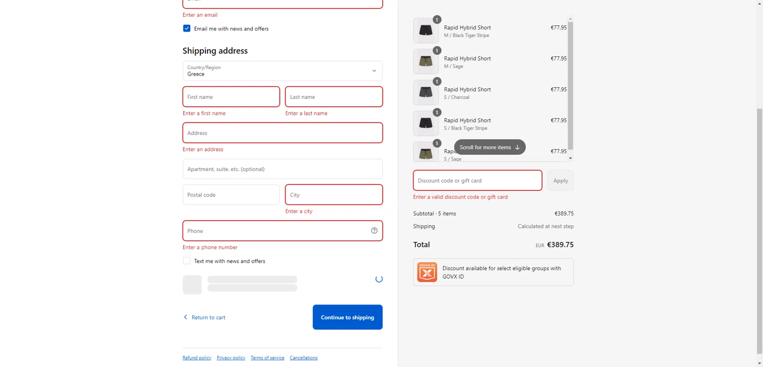 Barbell Apparel discount code screenshot showing code ASH10 applied at Barbell Apparel checkout page. Uploaded by SimplyCodes community member EpicEagle816 on Aug 20, 2025
