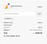 BARC10 coupon verification screenshot