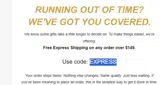 EXPRESS coupon verification screenshot