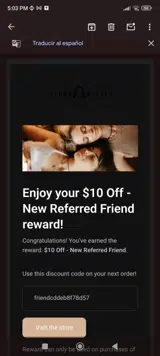 Warmup coupon verification screenshot
