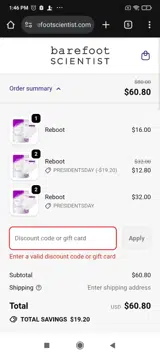 BOGO coupon verification screenshot