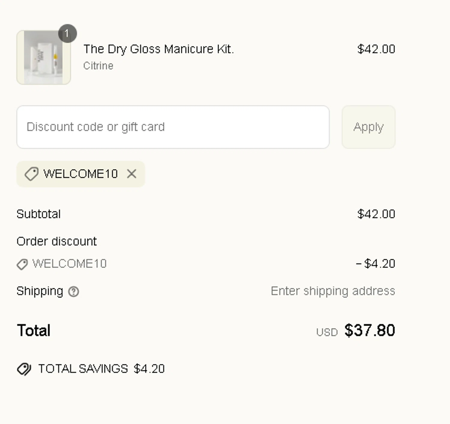 Bare Hands US promo code screenshot showing code WELCOME10 applied at Bare Hands US checkout page. Uploaded by SimplyCodes community member MightyPhoenix5865 on Jun 18, 2025