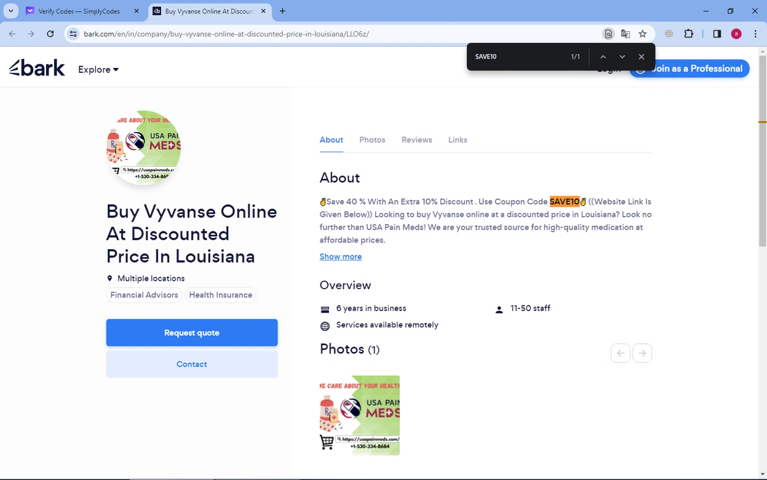 Bark checkout page showing Bark promo code box | Screenshot taken by SimplyCodes community member on Jan 28, 2024