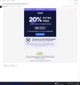 EXTRA20 coupon verification screenshot