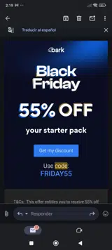 FRIDAY55 coupon verification screenshot