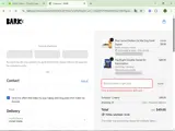 Birthday coupon verification screenshot