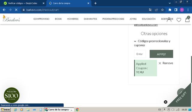 Barkev's checkout page showing Barkev's promo code box | Screenshot taken by SimplyCodes community member on Jun 19, 2025