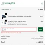BarkingBags UK coupon verification screenshot