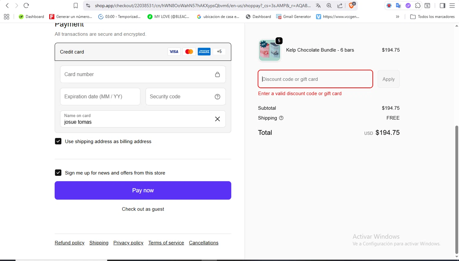 Barnacle Foods discount code screenshot showing code love applied at Barnacle Foods checkout page. Uploaded by SimplyCodes community member VoucherFalcon3942 on Feb 4, 2026