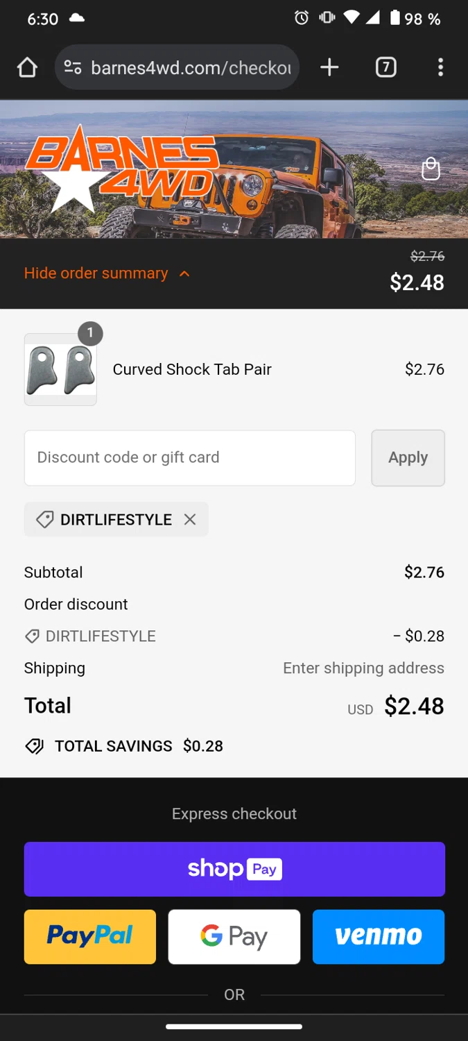 how to use Barnes 4WD coupons