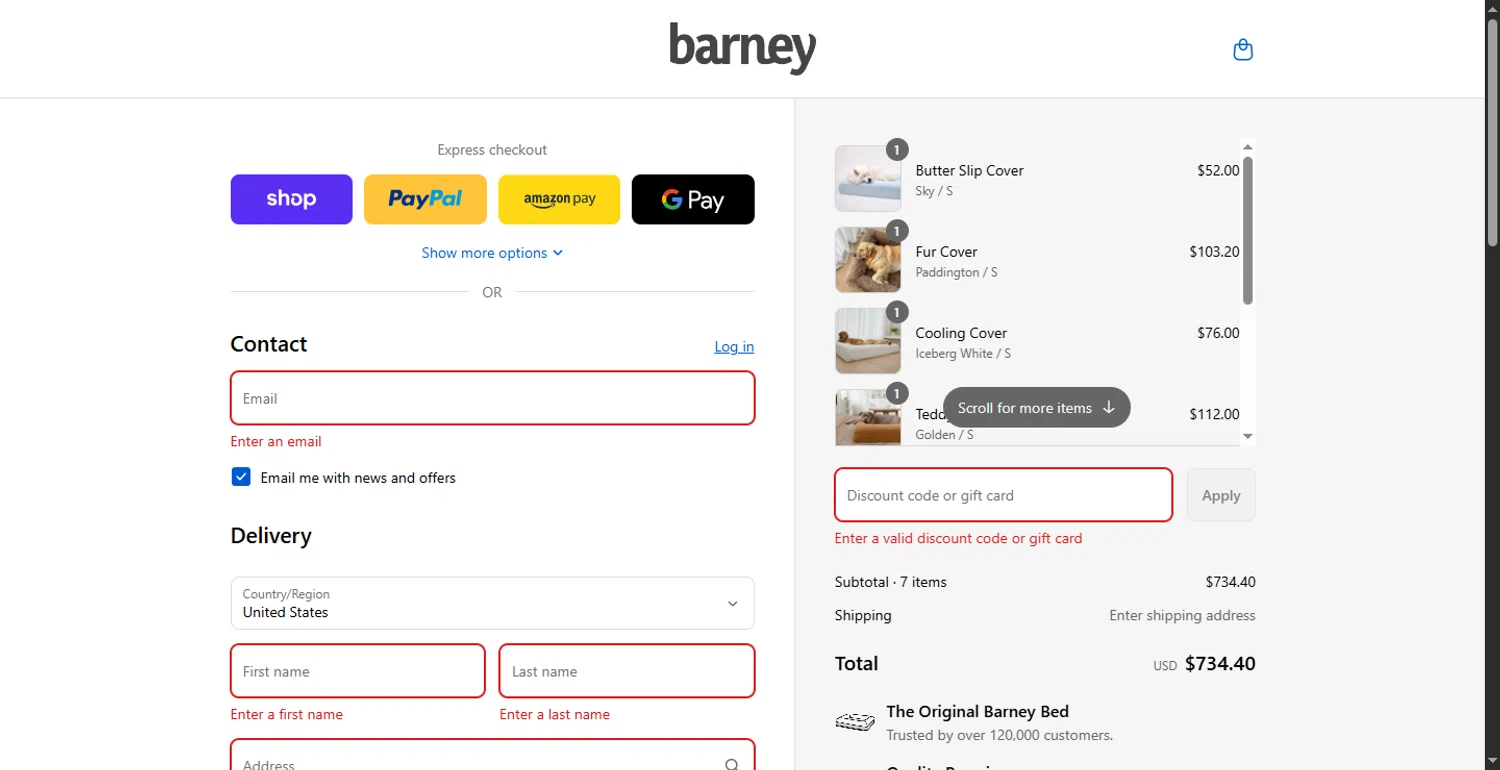 Barney Bed US promo code screenshot showing code SAVE15 applied at Barney Bed US checkout page. Uploaded by SimplyCodes community member SavvyHawk1474 on Aug 30, 2025