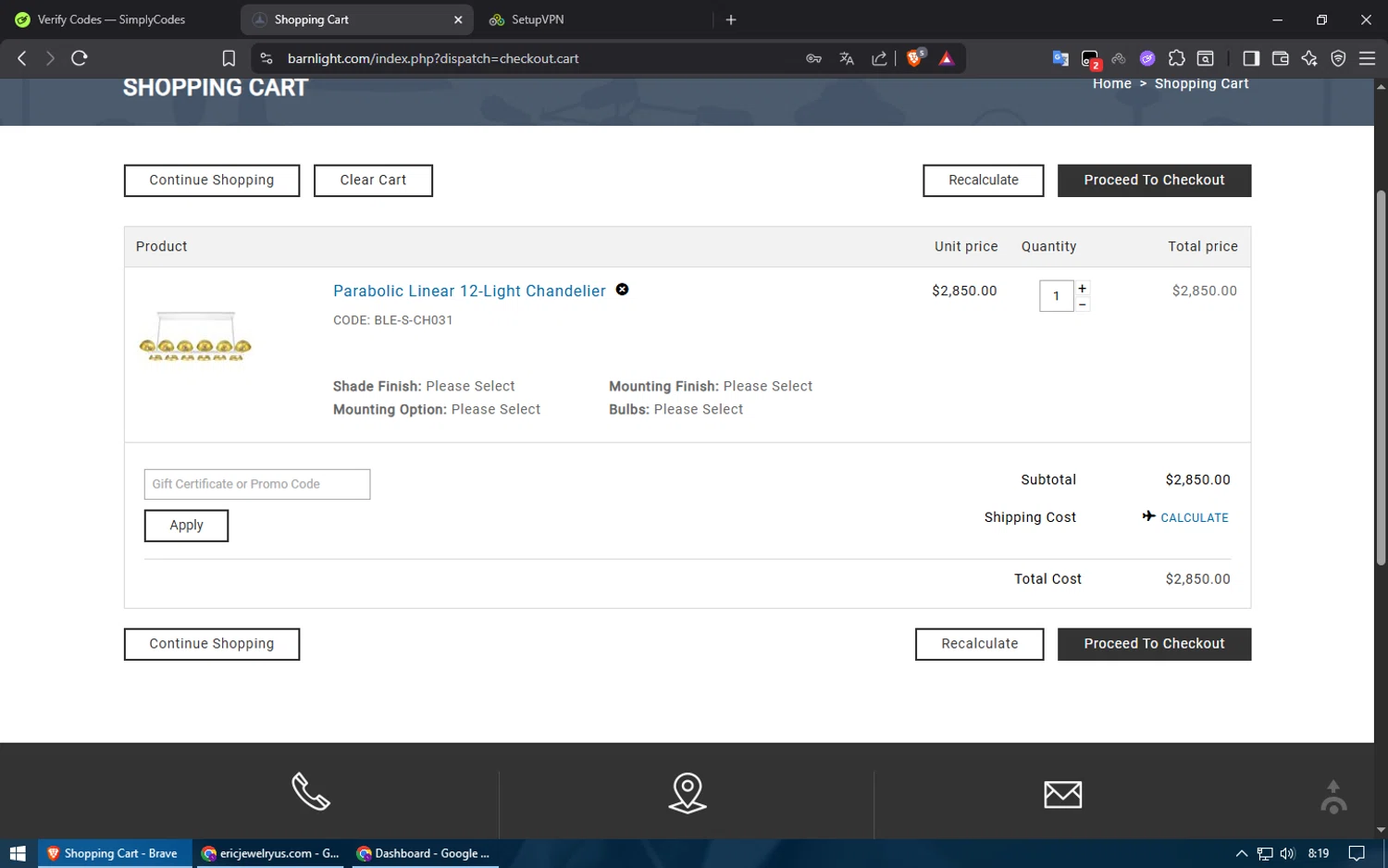 Barn Light promo code screenshot showing code BLOSSOM23 applied at Barn Light checkout page. Uploaded by SimplyCodes community member usuario500 on Oct 21, 2025