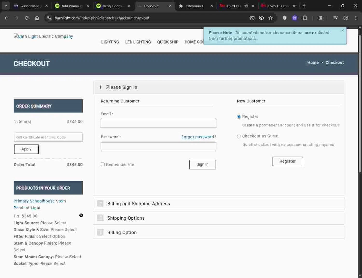 Barn Light promo code screenshot showing code LABOR2025 applied at Barn Light checkout page. Uploaded by SimplyCodes community member Deadpool on Sep 27, 2025