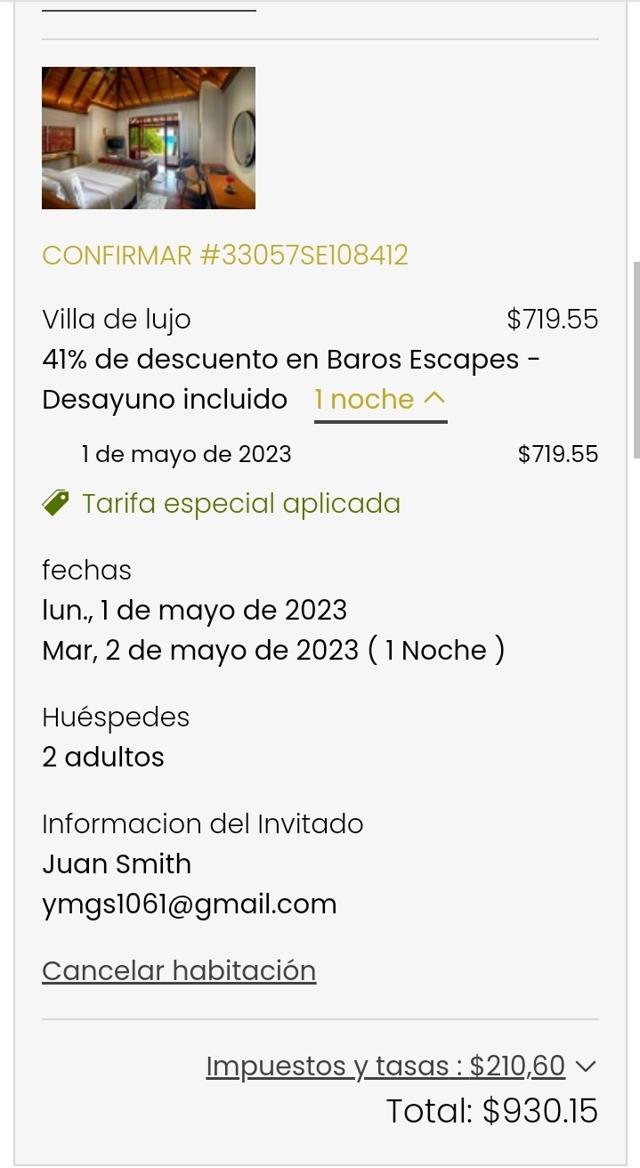 Baros Maldives checkout page showing Baros Maldives promo code box | Screenshot taken by SimplyCodes community member on Apr 30, 2023