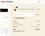 Barrel Shoppe coupon verification screenshot