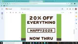 HAPPY2025 coupon verification screenshot