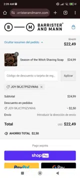 JOY-5KJC7PSZVWA6 coupon verification screenshot