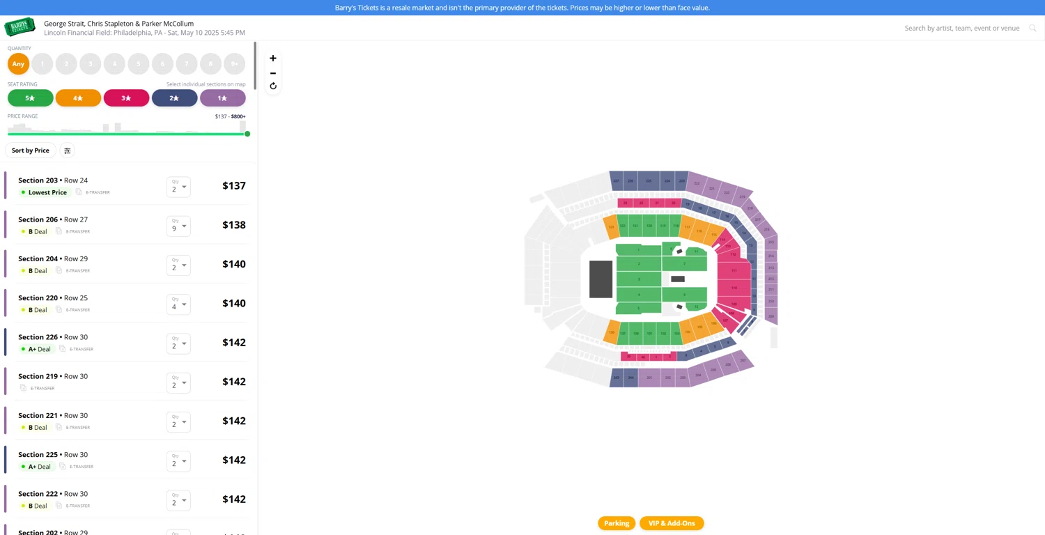 Barry's Tickets promo code screenshot showing code SM24 applied at Barry's Tickets checkout page. Uploaded by SimplyCodes community member 1323535 on Feb 24, 2025