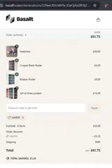 SAVE05 coupon verification screenshot
