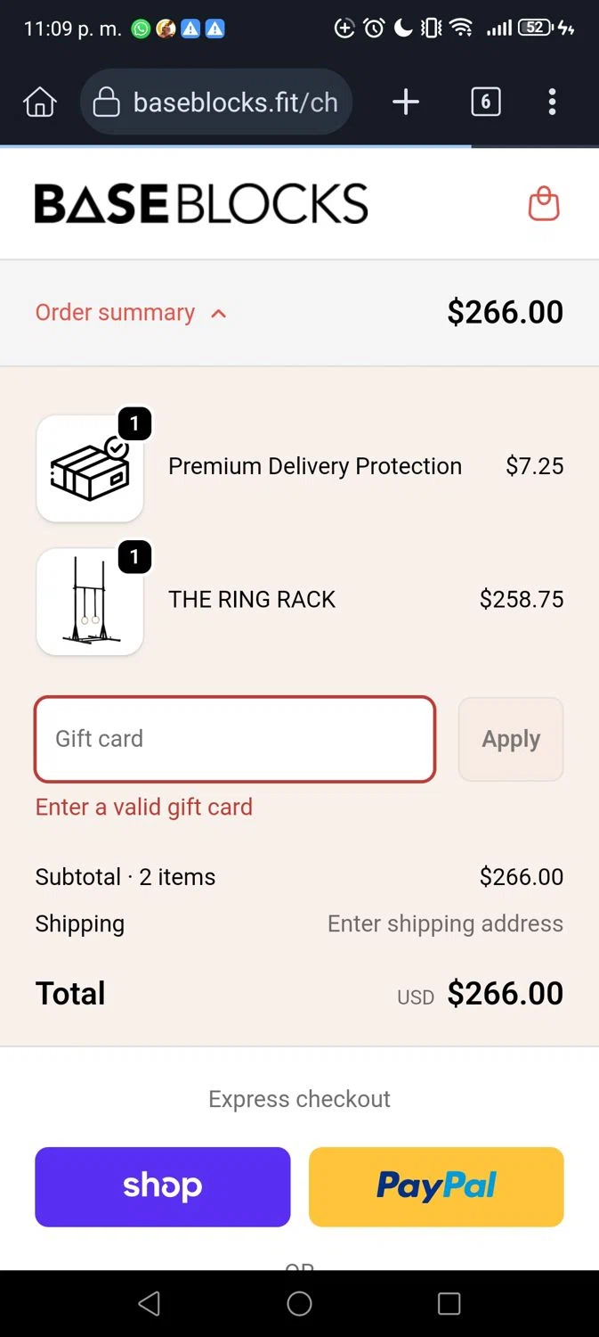 BaseBlocks discount code screenshot showing code SECRET applied at BaseBlocks checkout page. Uploaded by SimplyCodes community member Georg3 on Nov 24, 2025
