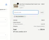 WELCOME2BB20 coupon verification screenshot