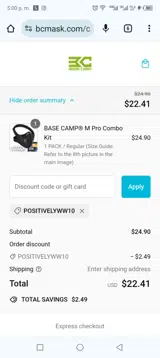 Positivelyww10 coupon verification screenshot