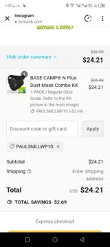paulsmllwp10 coupon verification screenshot