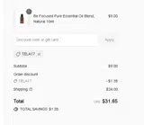 tela17 coupon verification screenshot