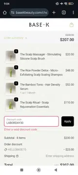 LABORDAY30 coupon verification screenshot
