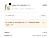 HEALTHPLUS coupon verification screenshot