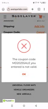md2025sale coupon verification screenshot