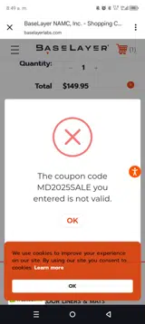 md2025sale coupon verification screenshot