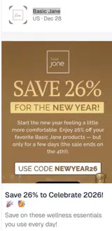 NEWYEAR26 coupon verification screenshot