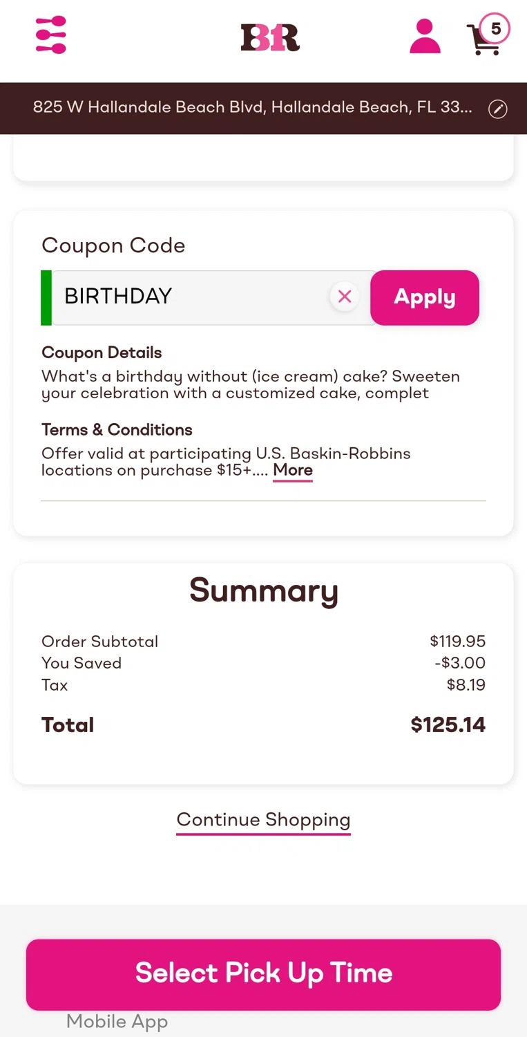 BaskinRobbins Coupons 5 Off October 2024