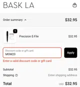 MOM20 coupon verification screenshot