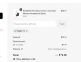 TAKEIT10 coupon verification screenshot