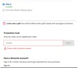 Bath & Body Works coupon verification screenshot