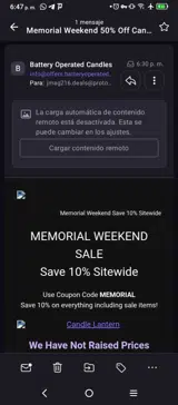MEMORIAL coupon verification screenshot