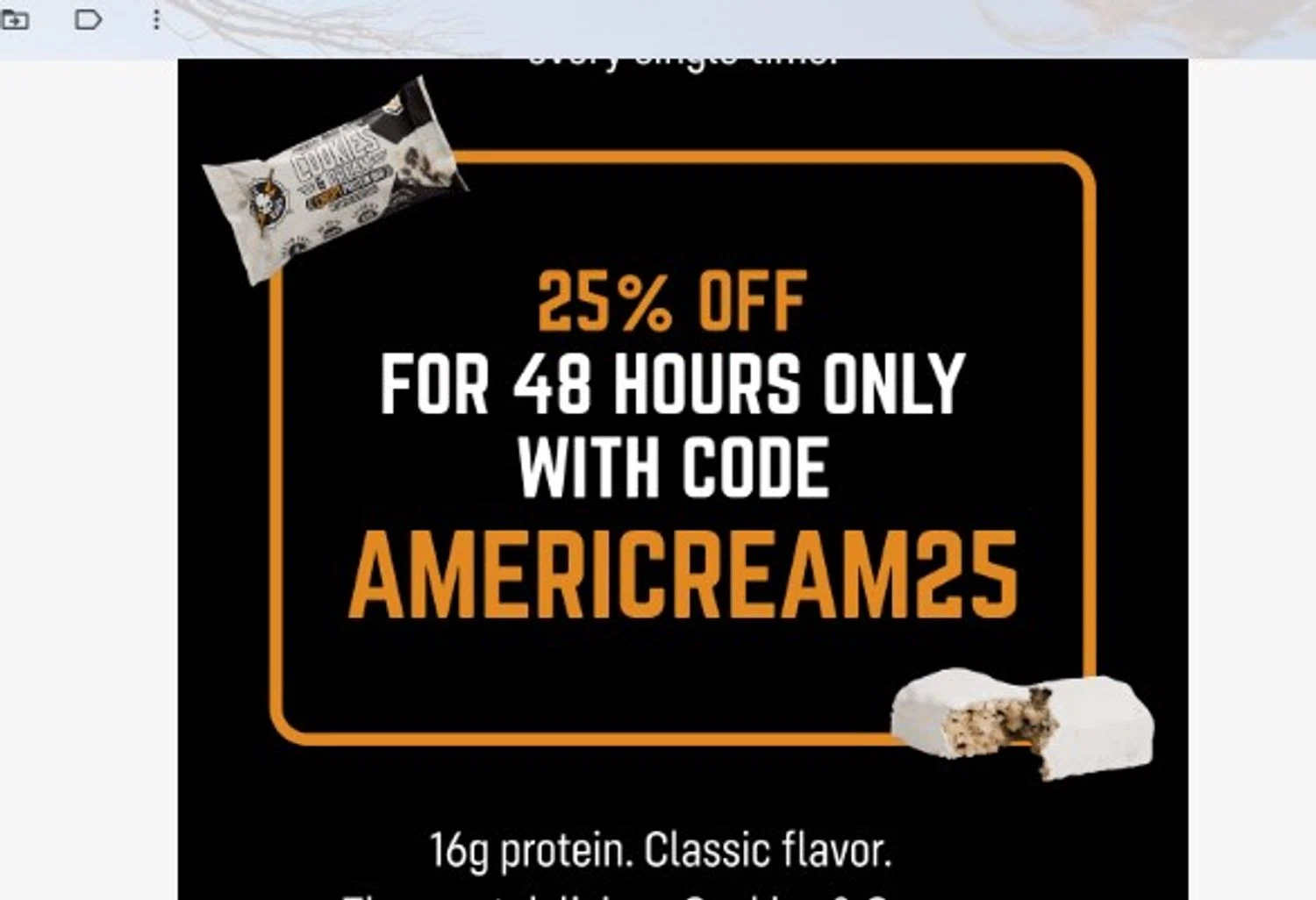 Battle Bars promo code screenshot showing code americream25 applied at Battle Bars checkout page. Uploaded by SimplyCodes community member yennifergonzalez on Jul 11, 2025