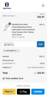 WETHRIFT15 coupon verification screenshot