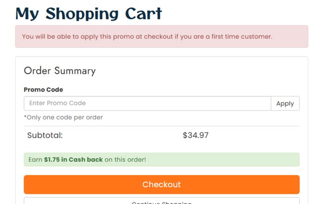 BaxterBoo checkout page showing BaxterBoo promo code box | Screenshot taken by SimplyCodes community member on Jul 24, 2025