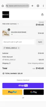 RENGLJSMCLG coupon verification screenshot