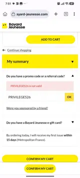 PRIVILEGES26 coupon verification screenshot