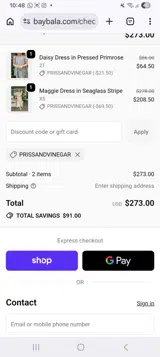 Baybala coupon verification screenshot