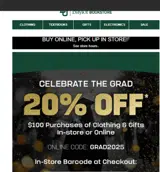 GRAD2025 coupon verification screenshot